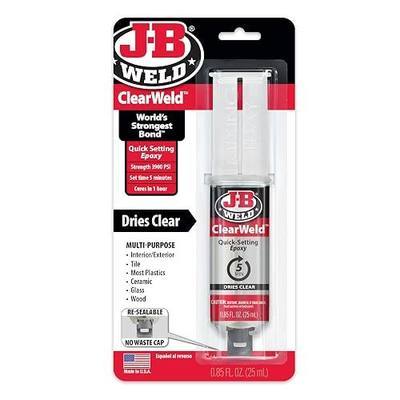 J-B Weld 50112 ClearWeld 5 Minute Set Epoxy Syringe - Clear - 25 ml, 25ml