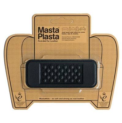 MastaPlasta Instant Self-Adhesive Premium Leather Repair Patch. Black Bandage 4" x 1.5" (10 x 4cm). DIY Upholstery-Quality Patches for Couches, Car Interiors, Bags