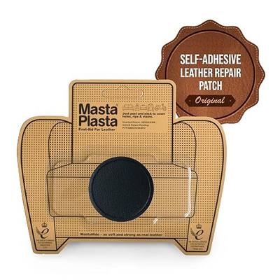 MastaPlasta Premium Leather Repair Patch – 2 Inch Black Circle – Self‑Adhesive, Upholstery‑Grade, Ready‑to‑Use. Your Professional DIY Repair for Couches, Car Interiors, Bags and More