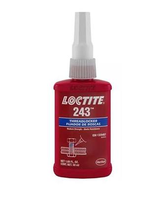 Loctite 1329467 243 Blue Medium Strength Threadlockers, 1.69 Ounces, 50 mL, 3/4" Thread | 3/4" Thread