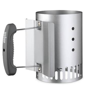 Weber Rapidfire Compact Chimney Starter – Charcoal Grill Accessory That Lights Coals in Under 15 Minutes, Ideal for Smaller Grills (Smokey Joe & Jumbo Joe)