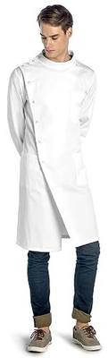 Dr. James Unisex Howie Style Lab Coat – White Medical Coat, Classic Fit, Cuffed Sleeves, Snap Closure, Full Coverage Design