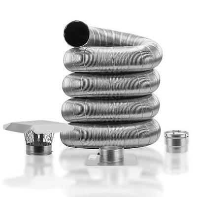Fireside Chimney Supply Basic FireSafe Flexible Chimney Liner Insert Kit | Fireplace Insert | Wood Stove Stainless Steel Chimney Liner Kit | Made in the USA | Heavy-Duty 6 Inch x 15 Feet