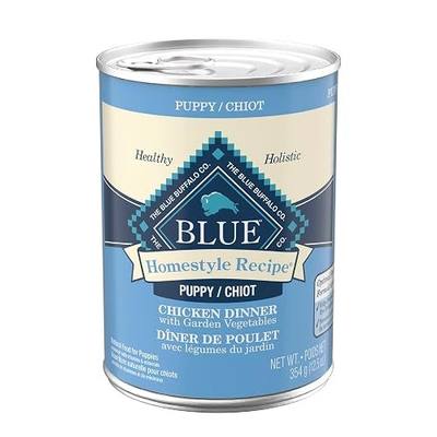 Blue Buffalo Homestyle Recipe Chicken Dinner with Garden Vegetables Paté Natural Puppy Wet Dog Food, Made with Natural Ingredients, Vitamins & Minerals, 12.5-oz. Can (12 Count)