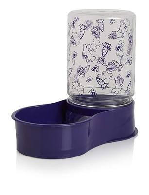 Lixit Reversible Waterer/Feeder for Rabbits and Other Small Animals. (Pack of 1),Purple