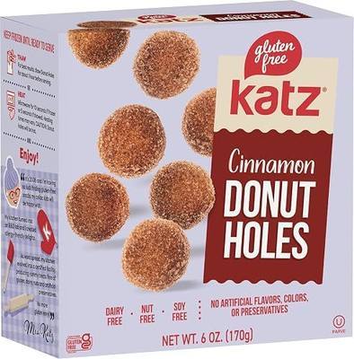 Katz Gluten Free Cinnamon Donut Holes. Perfect School Snack Bites. Free of Soy, Sesame, Dairy, and Nuts. Kosher snack, 6oz (1pk)