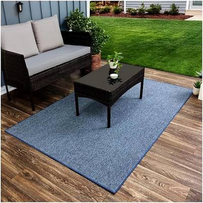 KOECKRITZ Cobalt 4' x 10' Indoor/Outdoor Rug – Carpet Mat for Patio, Deck, Porch, or Entry – Durable Lightweight Area Rug, Floor Cover, Runner & Stair Tread