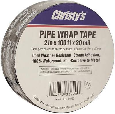 Christy's 20Mil Pipe Wrap Tape, 2" x 100' | Prevents Freezing and Corrosion