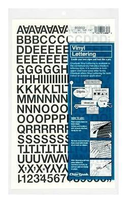 Chartpak Self-Adhesive Vinyl Capital Letters and Numbers, 1/2 Inches High, Black, 201 per Pack (01010), 1/2 Inch High