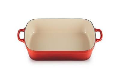 Le Creuset Enameled Cast Iron Signature Rectangular Roaster, 5.25 qt. (9.8" x 13"), Cerise