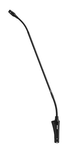 Shure Centraverse CVG Gooseneck Microphone - Black, Cardioid Condenser Mic with 18-inch Neck and Inline Preamplifier, Includes Windscreen & Mounting Flange (CVG18-B/C)