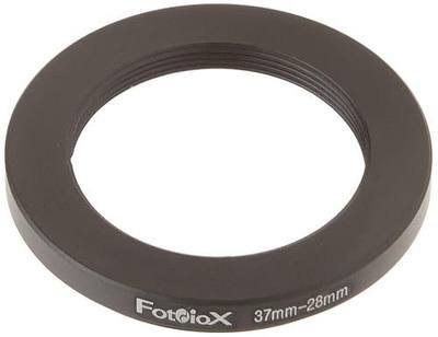 Fotodiox Metal Step Down Ring, Anodized Black Metal 37mm-28mm, 37-28 mm