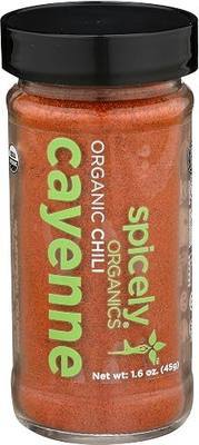 Spicely, Pepper Cayenne Organic, 1.6 Ounce