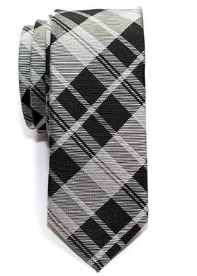 Retreez Modern Tartan Check Styles Woven Microfiber Skinny Tie