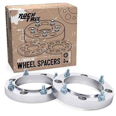RockTrix - 1 inch ATV Wheel Spacers (4x156, 3/8x24 Studs, Flat Nuts) Compatible with Polaris Kawasaki (See Listing for exact ATV UTV Year and Model) - 25mm 2-Pack Silver