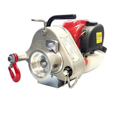 Portable Winch PCW3000 Gas Powered Capstan Winch, 1600 lb Pulling Force, Portable Honda GX35 Engine, Unlimited Rope Length for Hunting, Logging, and Towing