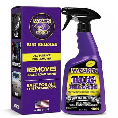 Wizards Bug Release - Automotive Bug Remover Spray - 22 Fl Oz | Neutralizes acidic bug proteins, releasing residue from paint, glass, chrome, plastic trim, and motorcycle windshields