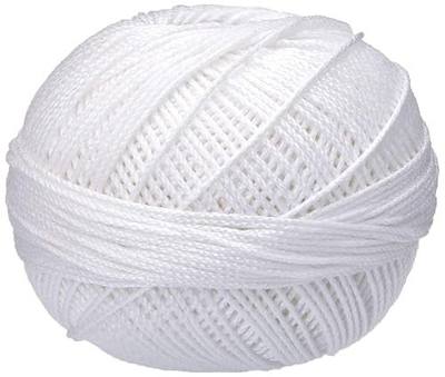 Handy Hands Lizbeth Egyptian Cotton Crochet Thread, Tatting Thread, and Knitting Thread Size 3 (50 Grams 120 Yards) – HH03601, Snow White