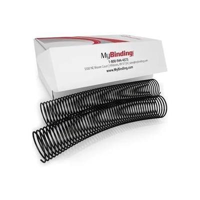 MyBinding Spiral Plastic Binding Coil 4:1 Pitch 12" 45mm Black - 50pk