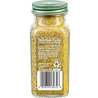 Simply Organic Adobo Seasoning, 4.14-Ounce, Garlic, Onion& Pepper Blend, Add Depth Without Heat To Fish, Meats, Rice, Kosher