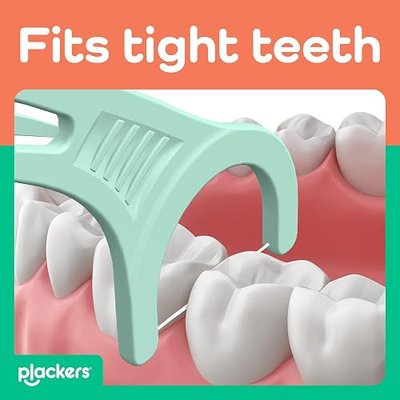 Plackers® Micro Line® Floss Picks - Intense Mint, Floss Fiber Made Without PTFE, 12 Count