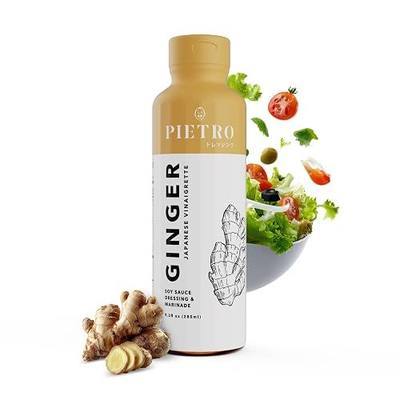 Pietro Japanese Ginger Dressing, Marinade & Vinaigrette – No MSG, Gluten Free Asian Salad Dressing for Vegetables, Seafood, Rice & Grain Bowls - 9.3 oz