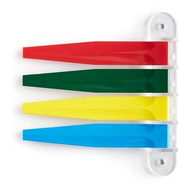 Exam Room Flags, Made in USA Medical Door Flags for Doctor Offices, Hospitals, Clinics, Durable, Reliable Room Status Sign, Primary Colors, 4 Flag System, 7-Inch