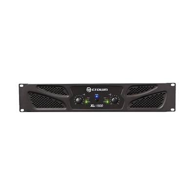 Crown XLi1500 Two-channel, 900-Watt Bridged 8Ω Power Amplifier. Professional DJ, PA, Stage Amp. Black
