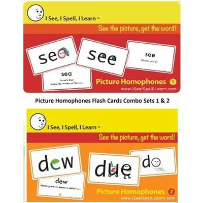Picture Homophones Flashcards (Set 1 and 2)