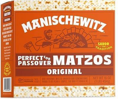Manischewitz Passover Matzos Crackers, 1 LB | Fresh and Crispy Matzah