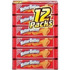 Nabisco, Nutter Butter, Peanut Butter Sandwich Cookies, 12 Count, 16.7oz Box (Pack of 2)