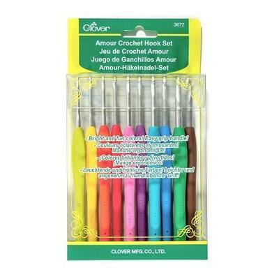 Clover 3672 Amour Crochet Hook Set, 10 sizes