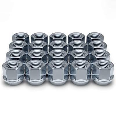 White Knight 1304-1S-20AM Zinc 1/2"-20 Open-End Bulge Acorn Lug Nut, 20 Count (Pack of 1)
