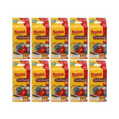 Kodak Fun Saver Single Use Camera (10-Pack) Bundle (10 Items)