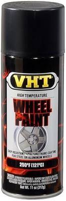 VHT SP183-6PK High Temperature Wheel Paint – Satin Black Spray Paint - 11 oz Aerosol Can, 6-Pack