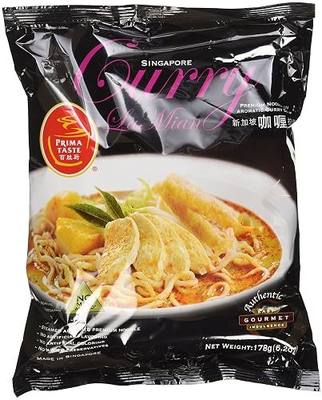 Prima Taste Curry La Mian, Singapore, 178g/6.2oz,(Pack of 12)