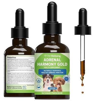 Pet Wellbeing Adrenal Harmony Gold for Dogs - Adrenal Support, 2 oz | NASC Certified & Vet-Formulated Liquid Adrenal Supplement with Ashwagandha & Bacopa for Cortisol, Stress & Adrenal Balance