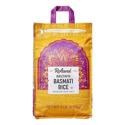 Roland Foods Basmati Rice, Brown, 11 Pound