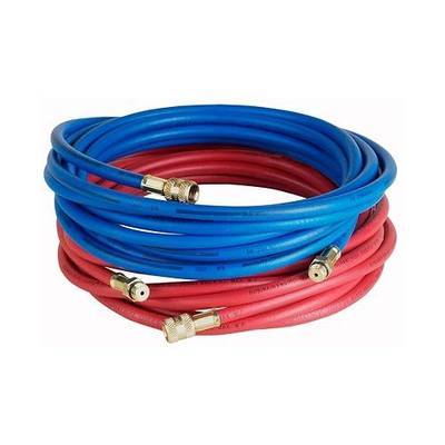 Robinair 64240 Enviro-Guard Hose Set for R-134a - 500 PSI Working Pressure, 2500 PSI Minimum Burst Pressure, 240" Long; Set of 2 (Red/Blue)
