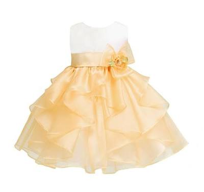 Kid Collection Baby-Girls Layered Organza Ruffle Skirt Pageant Party Dress