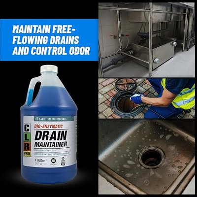 CLR PRO Commercial Drain Line and Grease Trap Treatment, Preventative Maintenance Microbial Formula, 1 Gallon Bottle | Preventative Maintenance Microbial Formula