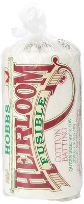 Hobbs Heirloom 80/20 Fusible Cotton Blend Quilt Batting – 90 in x 108 in Queen Size