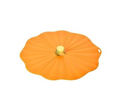 Charles Viancin - Pumpkin Silicone Lid for Food Storage and Cooking - 11''/28cm - Airtight Seal on Any Smooth Rim Surface - BPA-Free - Oven, Microwave, Freezer, Stovetop and Dishwasher Safe