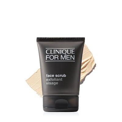 Clinique For Men Exfoliating + Cleansing Face Scrub With Salicylic Acid With Silica | Gentle For Daily Use | Preps For Shaving | For All Skin Types, 3.4 Fl Oz
