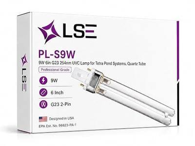 LSE Lighting 9W 6in G23 254nm UVC Lamp for Tetra Pond Systems, Quartz Tube. | High-performance ultraviolet replacement bulb for compatible pond systems; designed in USA. EPA Est. No. 96823-PA-1. Durable.