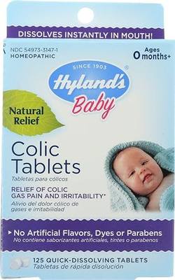 Hyland’s Baby Colic Tablets, Natural Relief of Colic Gas Pain and Irritability, 125 Count