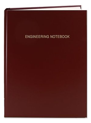 BookFactory Engineering Notebook (0.25" Grid), Blue, Hardbound, 96 Pages | Section Sewn Cover, 8 7/8'' x 11 1/4'' - Made in USA