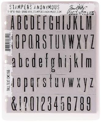 Stampers Anonymous Tim Holtz Cling Rubber Stamp Set, 7 by 8.5-Inch, Tall Text