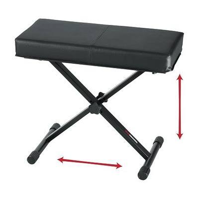 Gator Frameworks Adjustable X-Frame Style Keyboard Bench, (GFW-Key-BNCH-1)