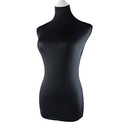 NAVADEAL Black Superb Mannequin Fabric Cover, Soft Stretchy, for Fashion Designer Retail Boutique Store Dressmaker Form Dummy Model Display Fitting Styling, Mannequin NOT Included